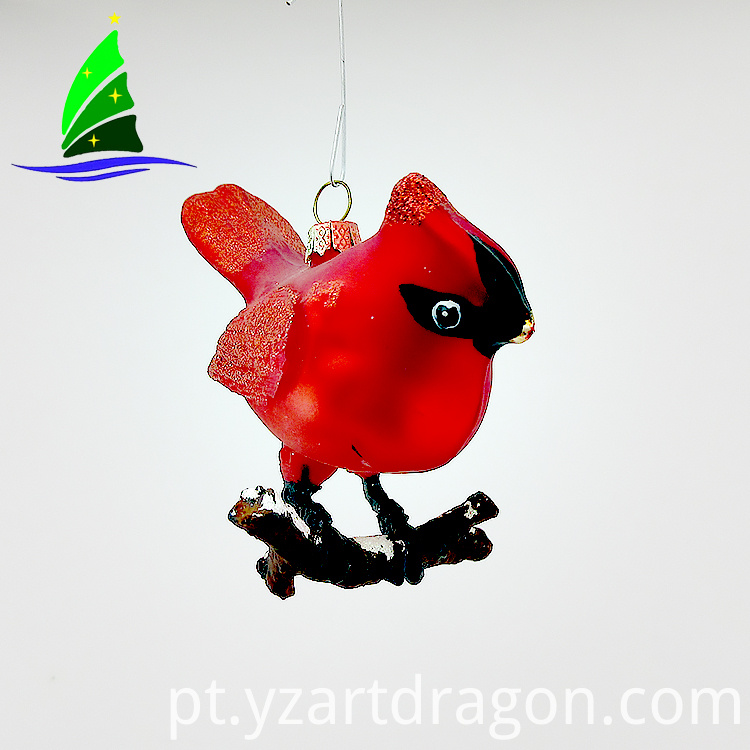 Ornamentos de Natal de vidro de pássaro Bird Glass Christmas Ornaments